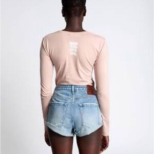 One Teaspoon Blue Fitted Jean Shorts